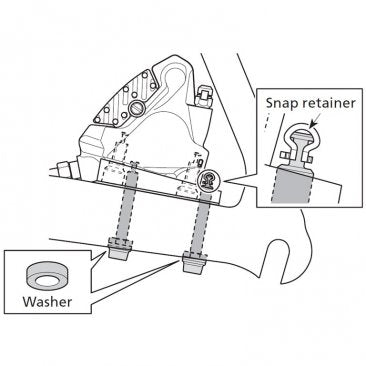Shimano MA-R160D/D Disc Brake Caliper Adaptors: 160mm Rear FM to FM