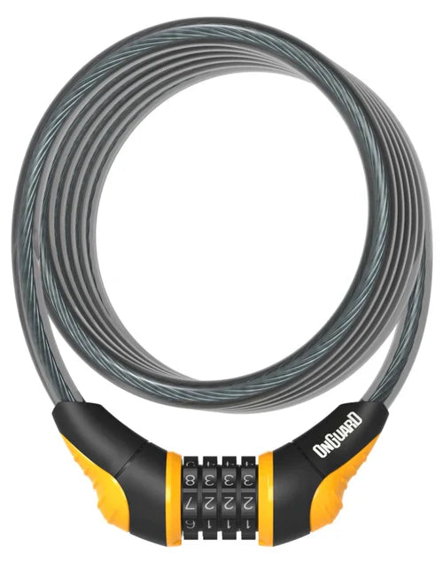 OnGuard Neon Combo Coil Cable Lock 8161