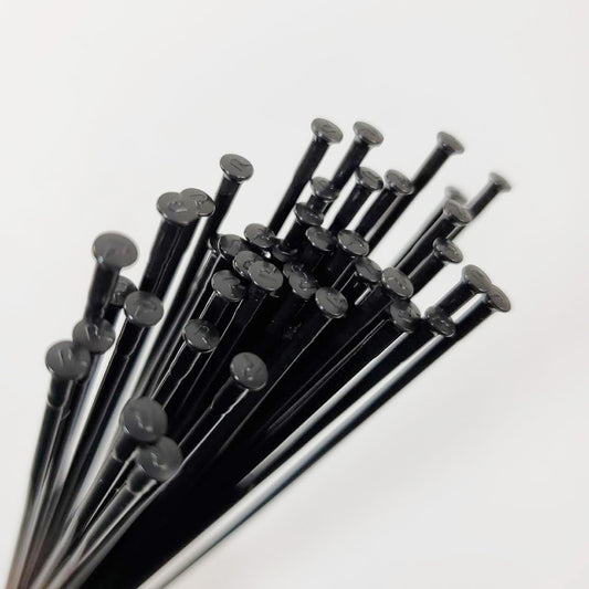 Pillar PSR Triple Butted TB2015 Spokes (72pcs, Black w/ Black Nipples)