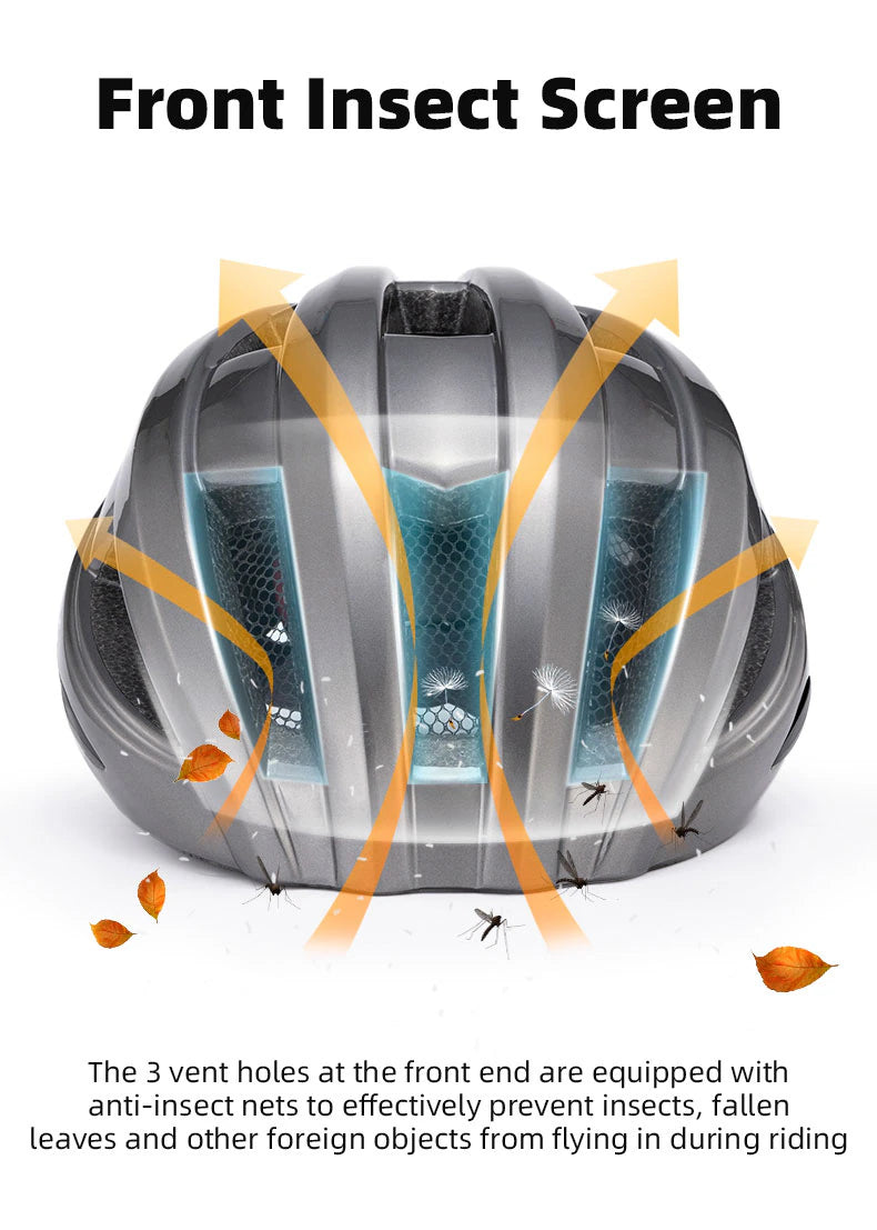 RockBros Road Ultralight Helmet with Integrated Rear Light