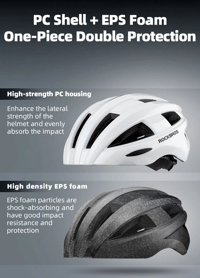 RockBros Road Ultralight Helmet with Integrated Rear Light