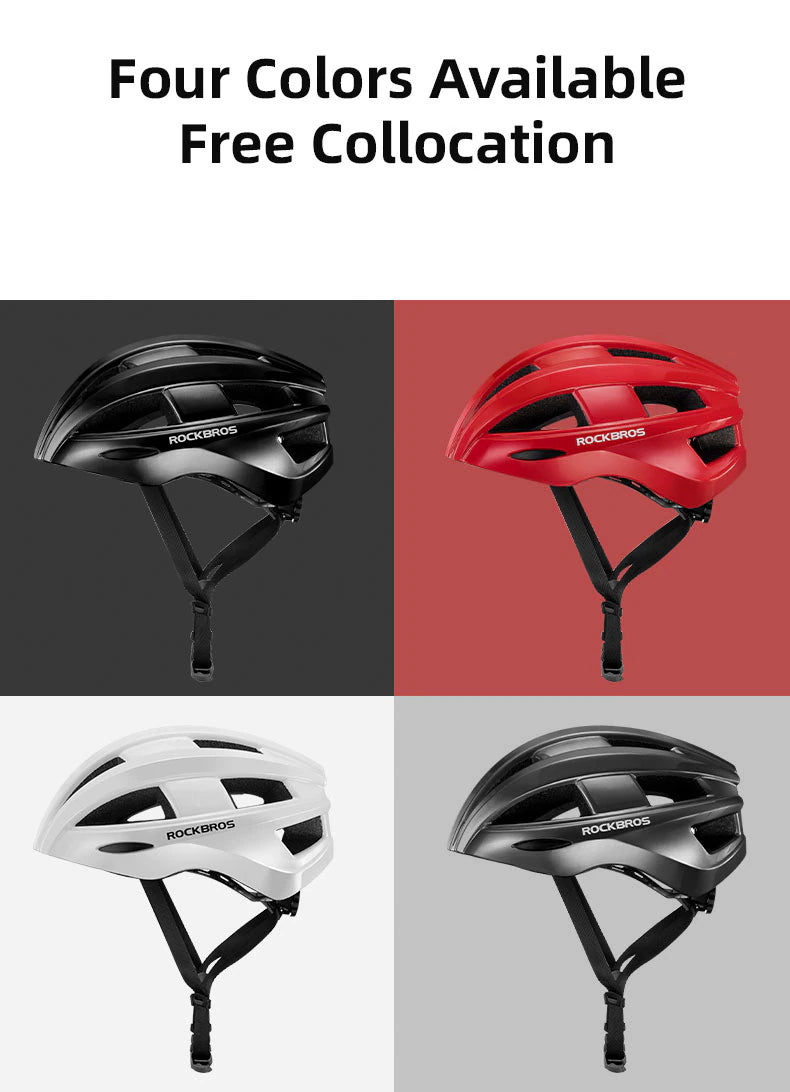 RockBros Road Ultralight Helmet with Integrated Rear Light