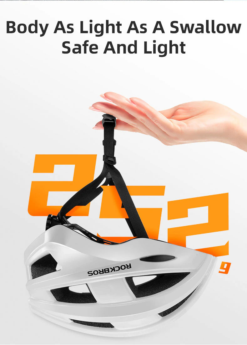RockBros Road Ultralight Helmet with Integrated Rear Light