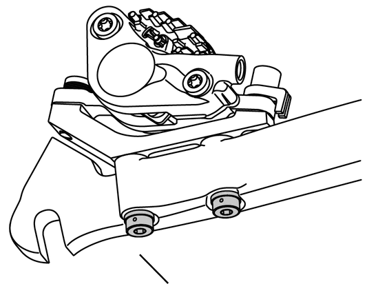 Shimano MA-R140P/DH Disc Brake Caliper Adaptors: 140mm Rear PM Caliper to FM Frame