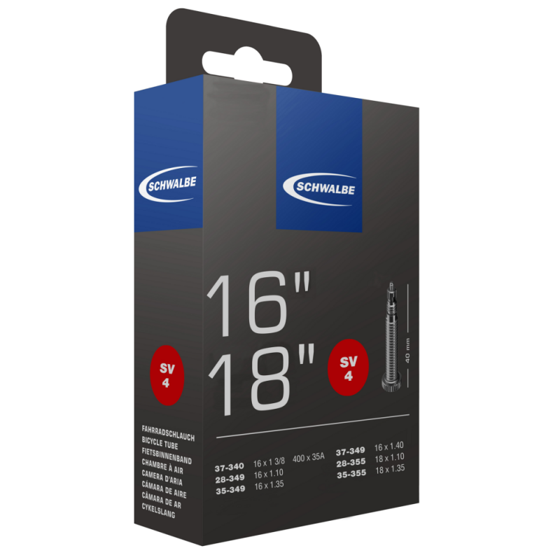 Schwalbe SV4 16in or 18in x Inner Tube (Presta Valve