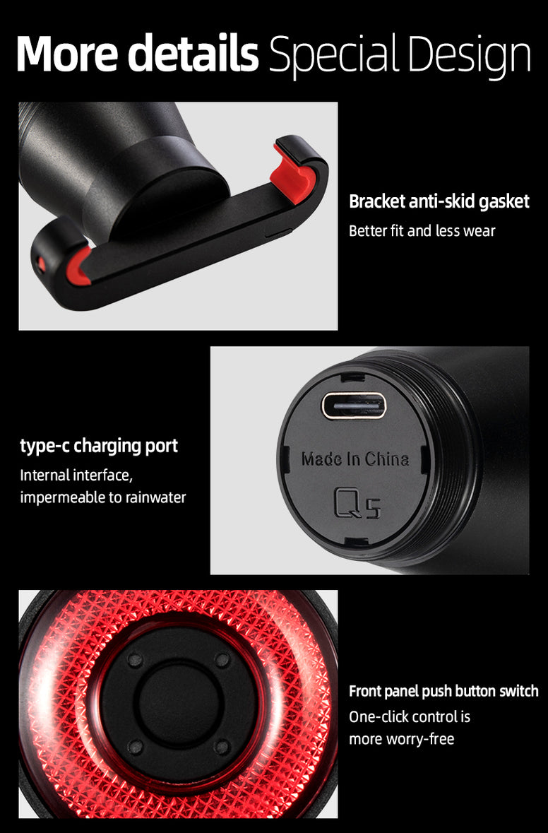 RockBros Q5 Smart Rear Tail Light 60 Lumen