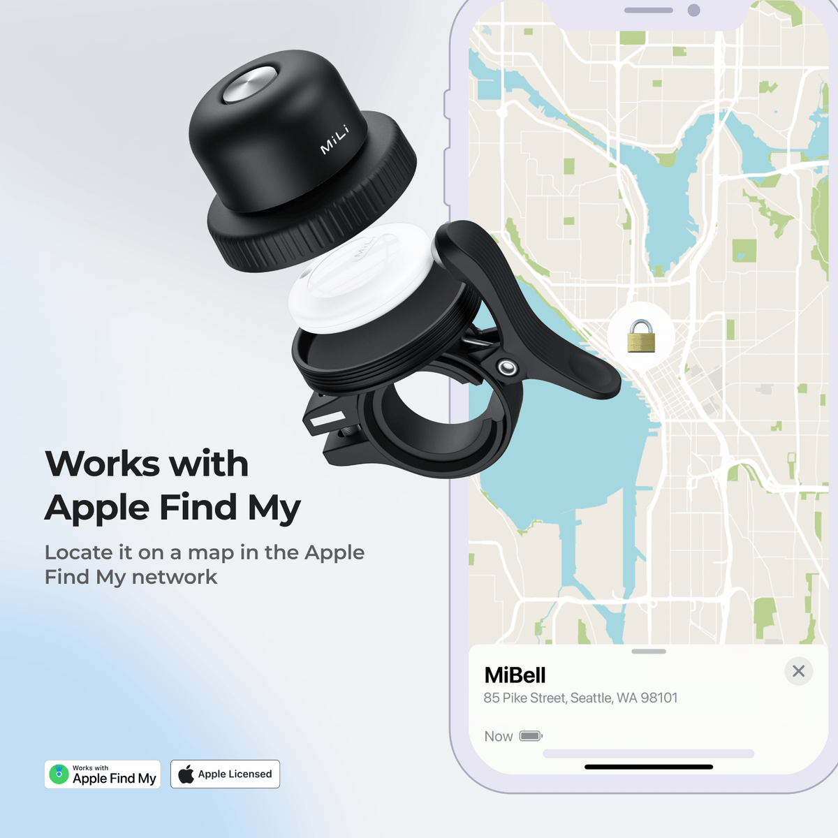 MiLi MiTag Bike Bell (Apply Find My integrated)