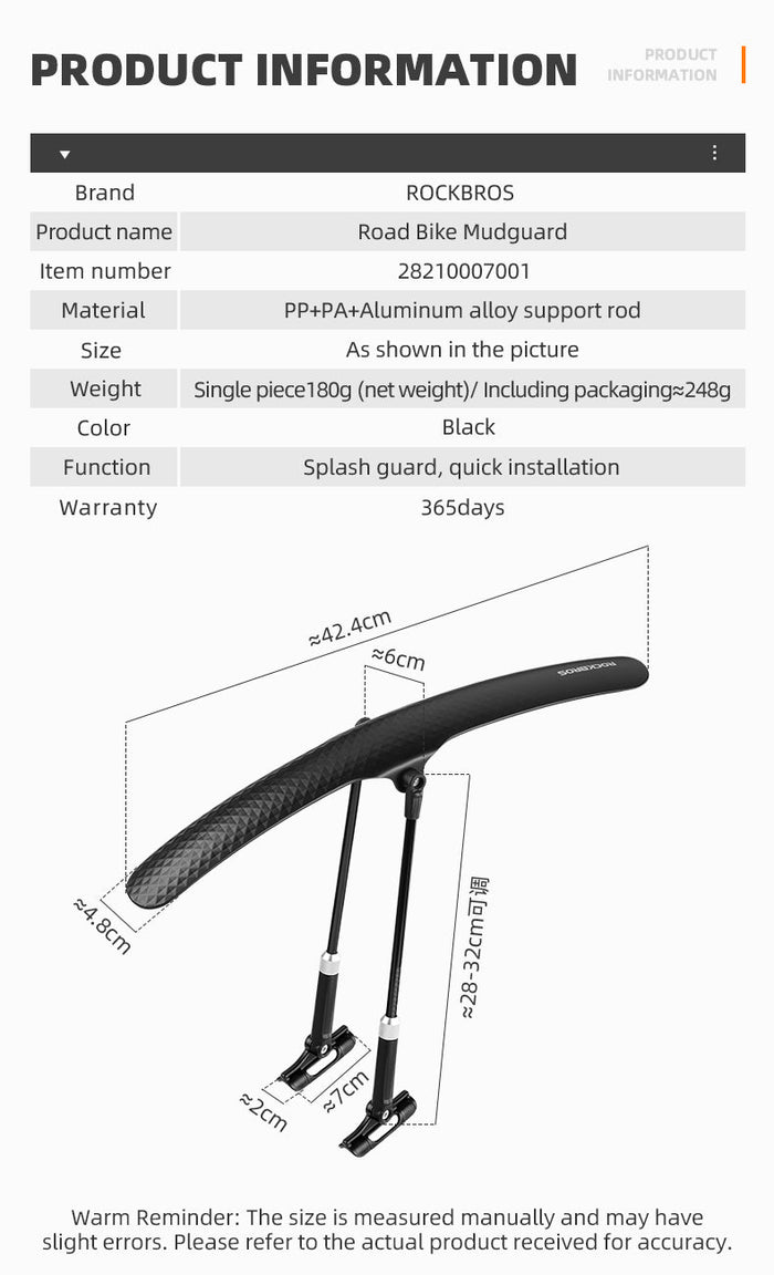 Rockbros Floating Fender