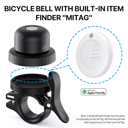 MiLi MiTag Bike Bell (Apple Find My Integrated)