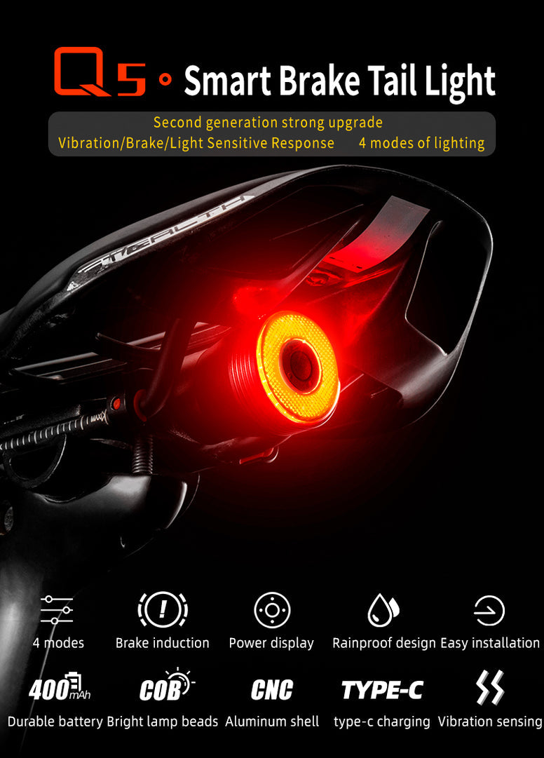 RockBros Q5 Smart Rear Tail Light 60 Lumen