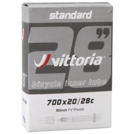 Vittoria Standard Butyl Inner Tube - 700 x 20 to 28c w/ 80mm Presta Valve (FV)