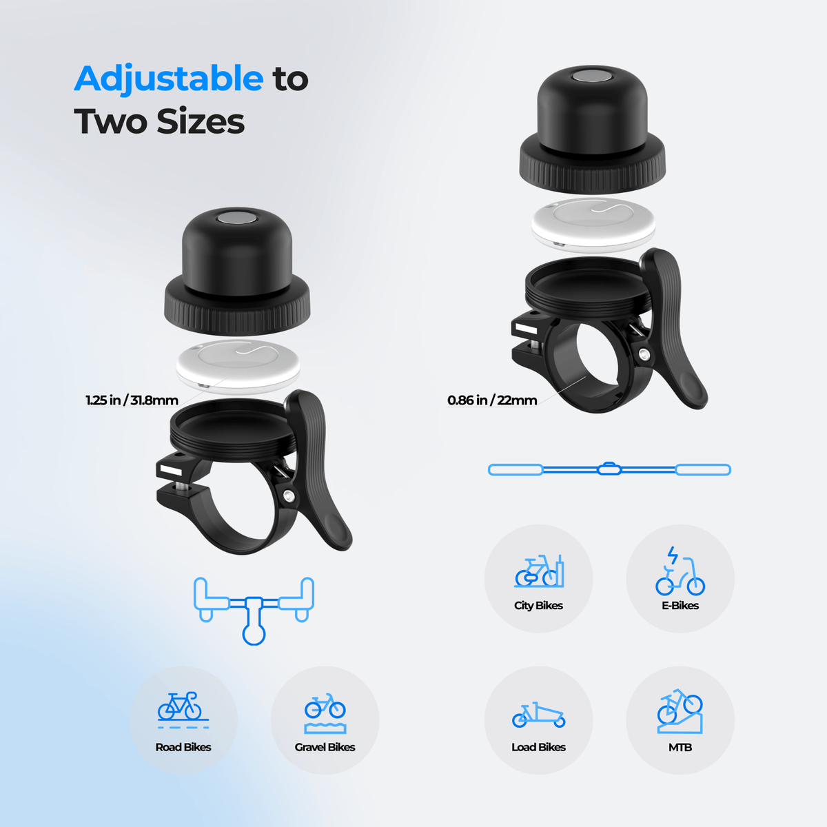 MiLi MiTag Bike Bell (Apply Find My integrated)