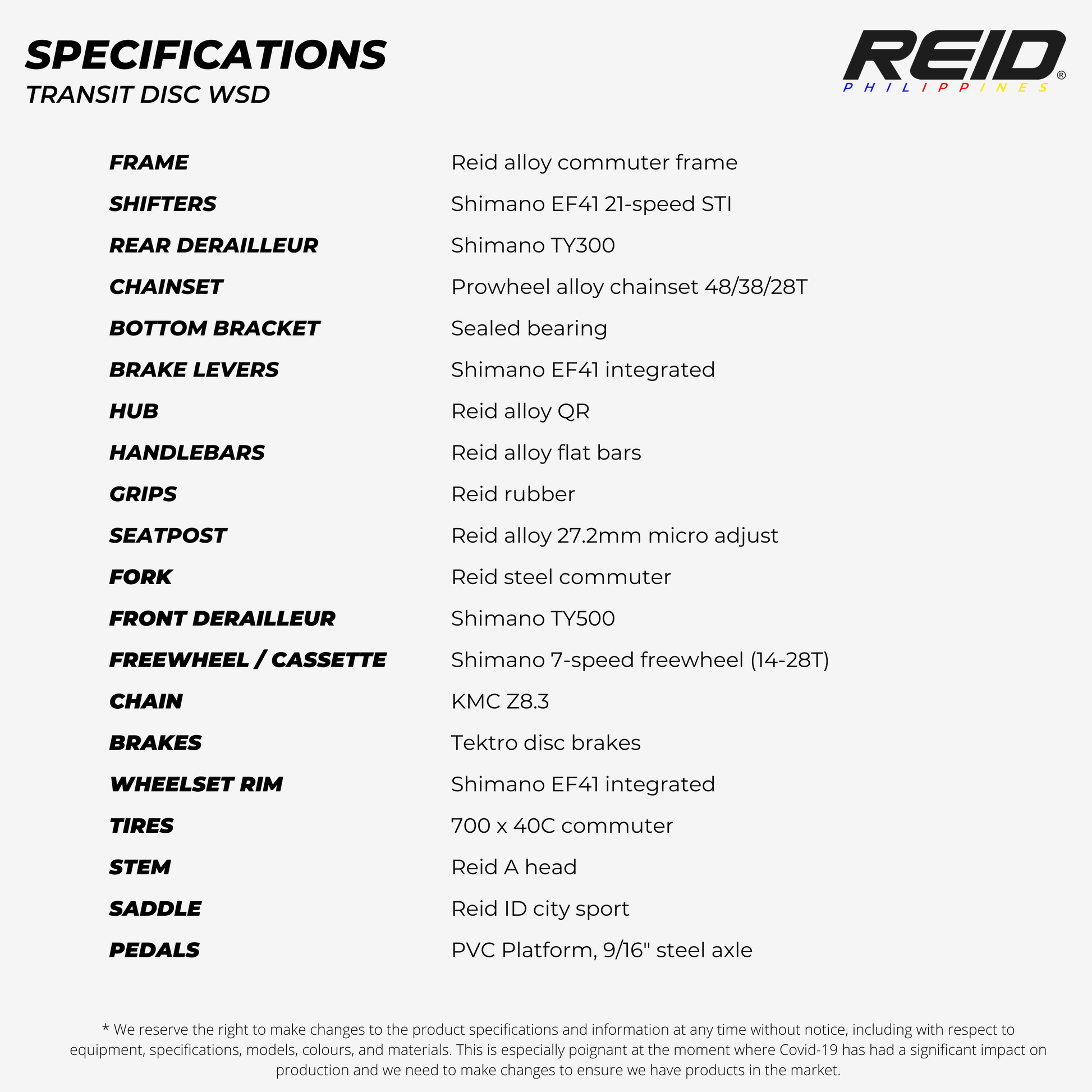 Reid Transit Disc WSD Off-Black