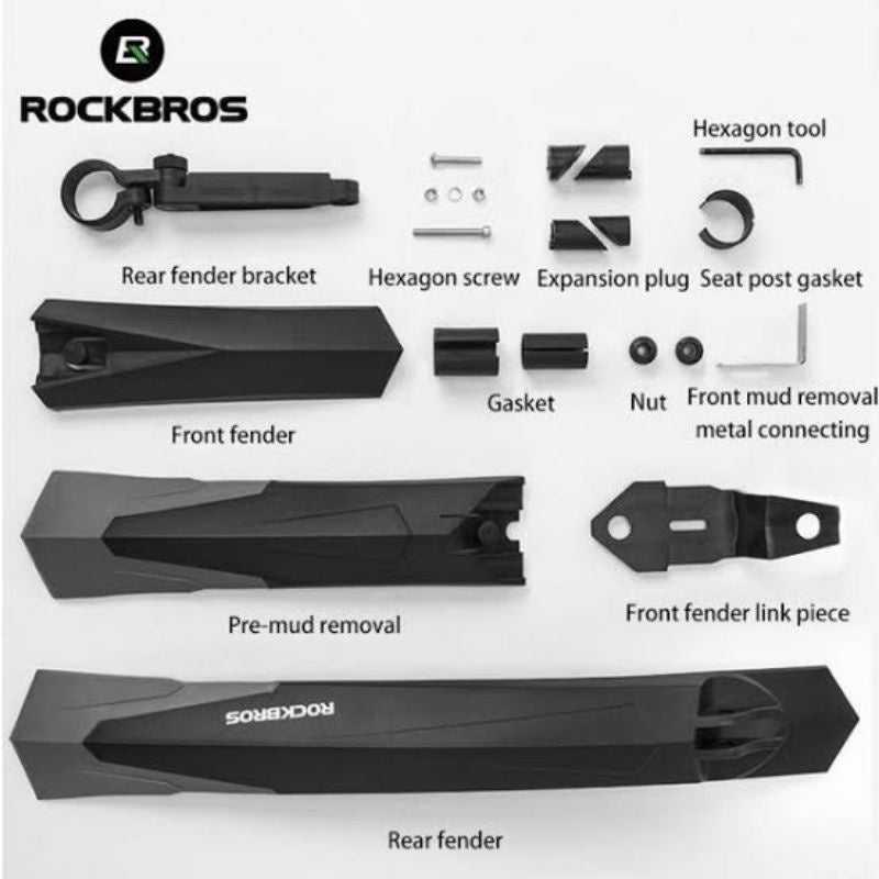 RockBros Front & Rear Mudguard/Fender Set