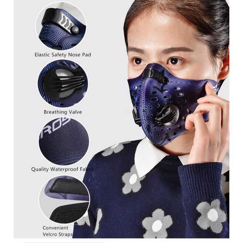 RockBros Cycling Mask w/ Filter Valves