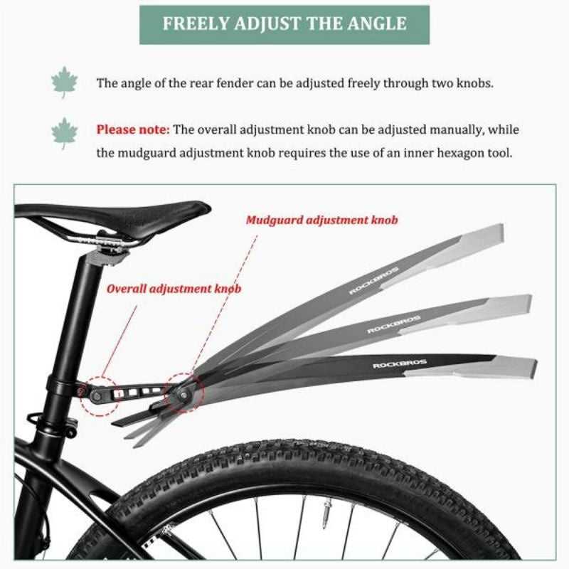 RockBros Front & Rear Mudguard/Fender Set