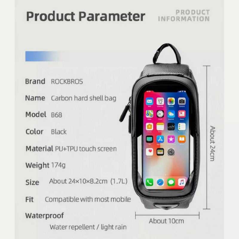 RockBros Hard Shell Top Tube Phone Bag