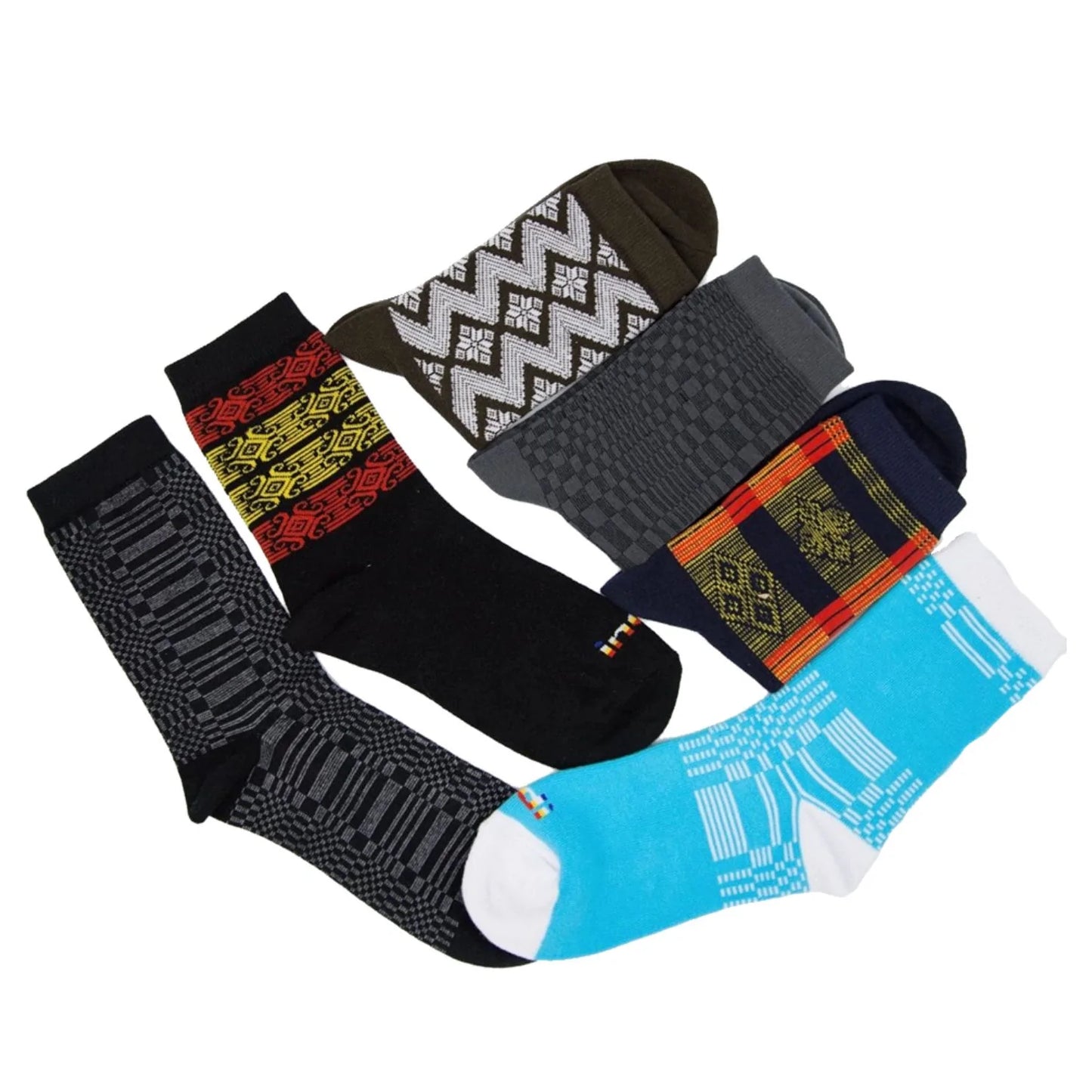 Binakul (Kusikus Black)- INDI Heritage Socks (Adult)