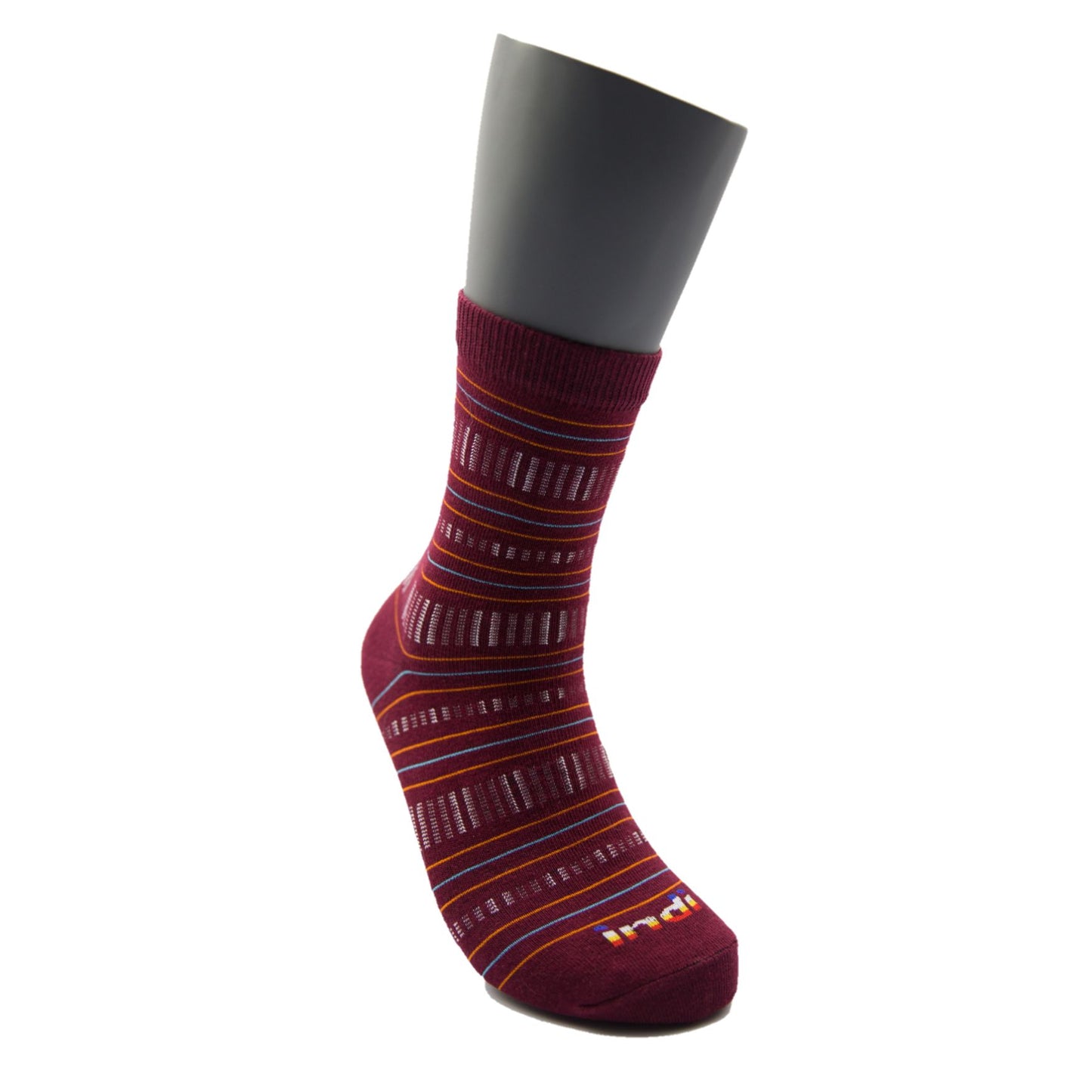 Kantarines (Maroon)- INDI Heritage Socks (Adult)
