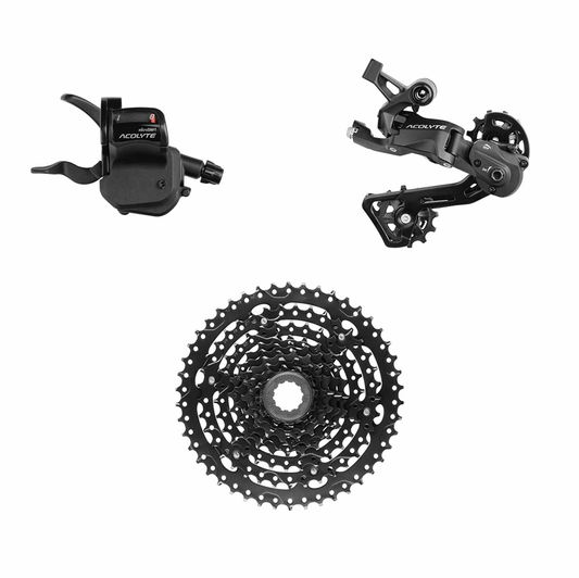 Microshift Gear Kits - Acolyte MTB 1 x 8 Speed (Shifter, Rear Derailleur, Cassette)