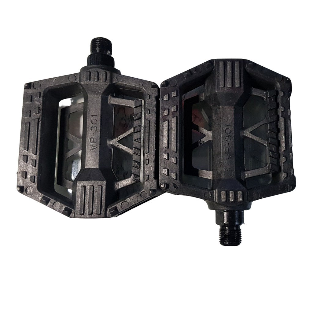 VP-301 Plastic Pedals w/ Reflectors (Made in Taiwan, Kid or Adult bike sizes)