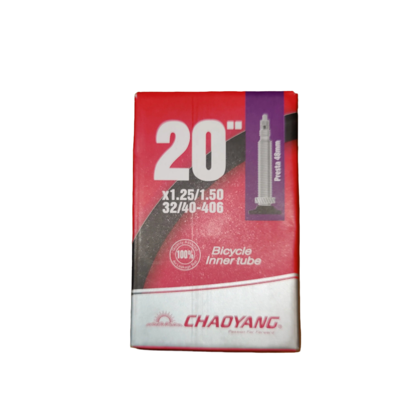 Chaoyang 20 x 1.25 to 1.5in Standard Inner Tube (Presta Valve)