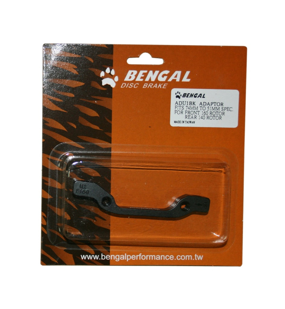 Bengal U1 Disc Brake Caliper Adaptors: 160mm Front/140mm Rear 51mm IS Mount for 74mm PM Caliper