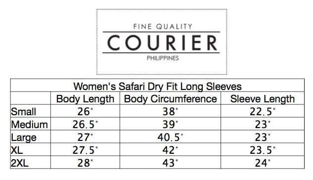 Courier PH Women's SAFARI Dri Fit Long Sleeved Polo