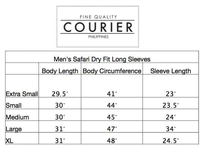 Courier PH Men's SAFARI Dri Fit Long Sleeved Polo