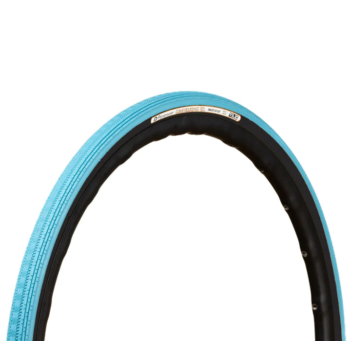 Turquoise/Sunset Orange Panaracer Gravelking SS Tires (Ltd Ed., Semi Slick, Gravel, Folding, Tubeless)