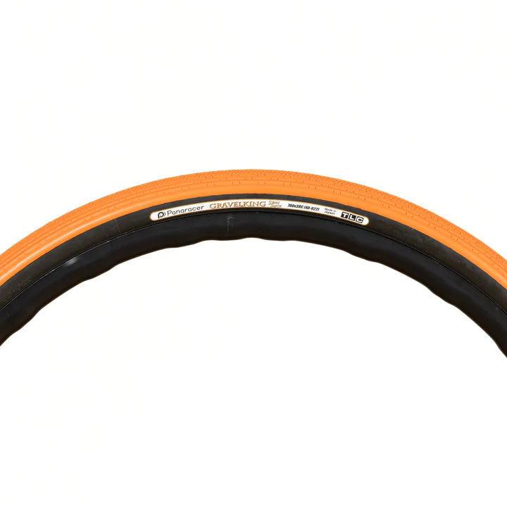 Turquoise/Sunset Orange Panaracer Gravelking SS Tires (Ltd Ed., Semi Slick, Gravel, Folding, Tubeless)