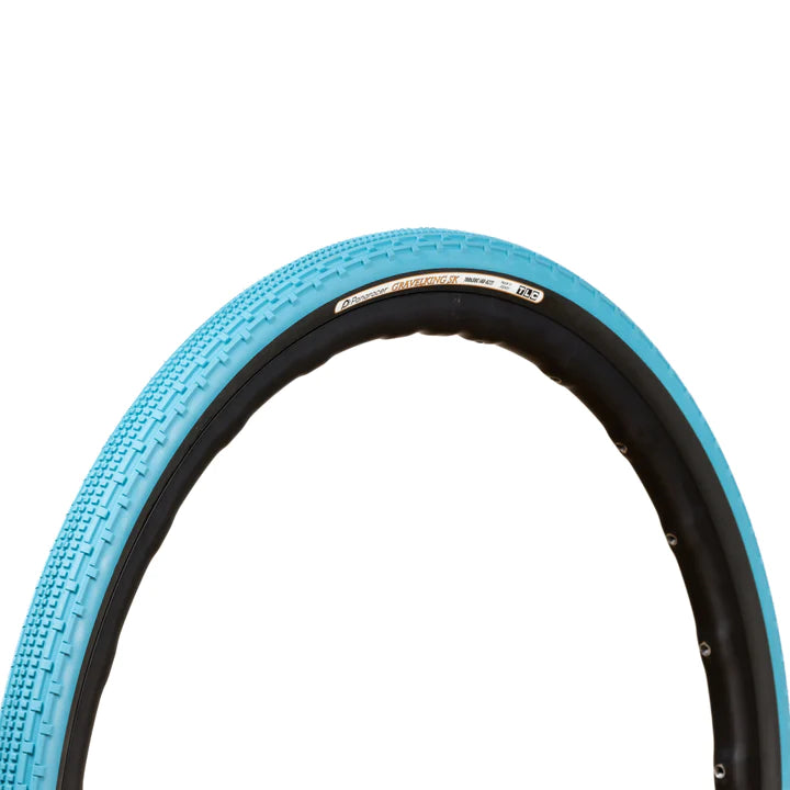 Turquoise/Sunset Orange Panaracer Gravelking SK Tires (Ltd Ed., Small Knobs, Gravel, Folding, Tubeless)