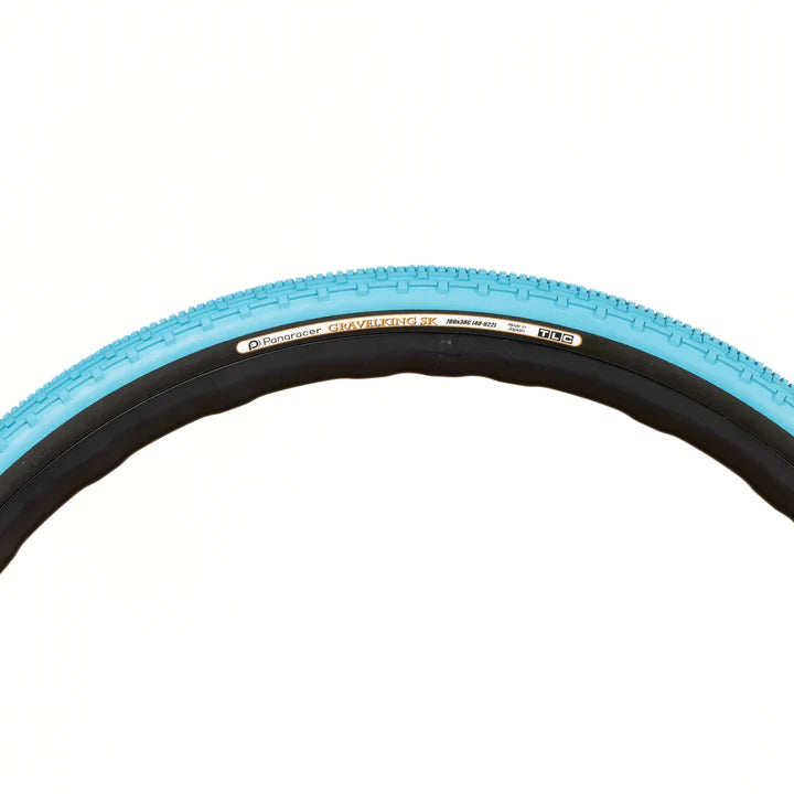 Turquoise/Sunset Orange Panaracer Gravelking SK Tires (Ltd Ed., Small Knobs, Gravel, Folding, Tubeless)