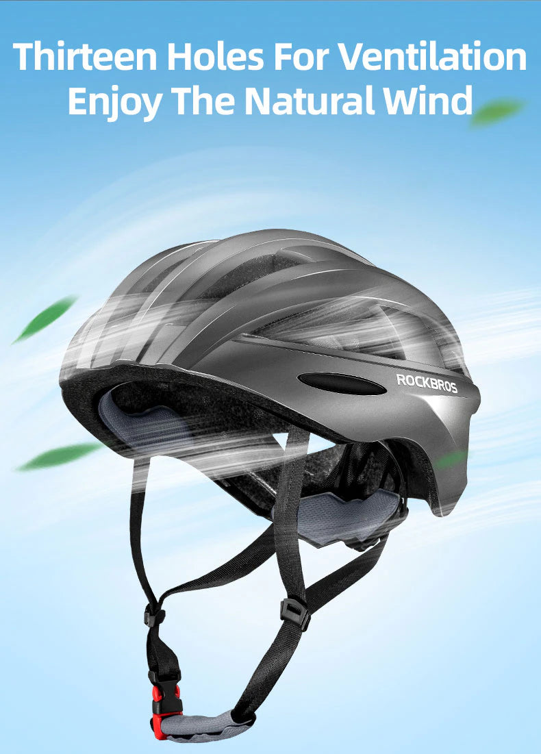RockBros Road Ultralight Helmet with Integrated Rear Light