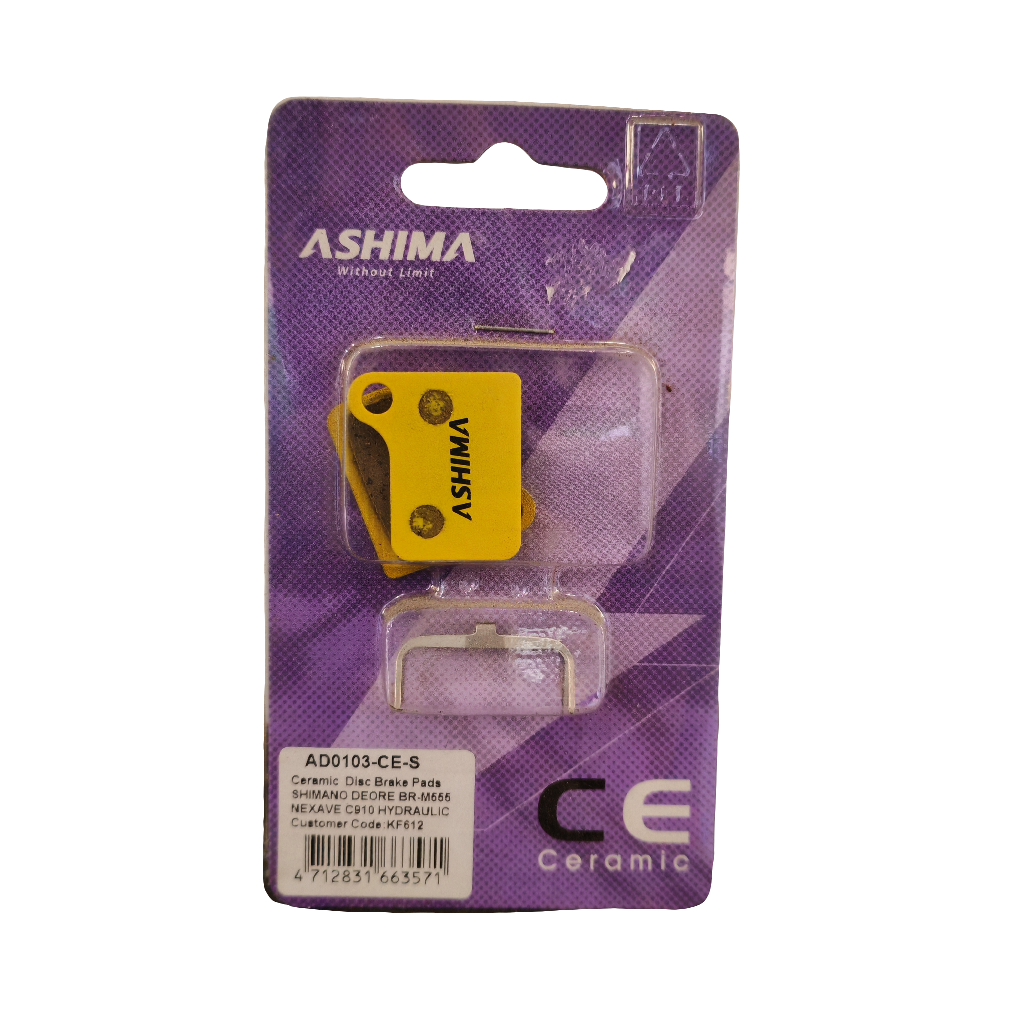 Ashima Ceramic Disc Brake Pad KF612 (Shimano Deore BR-M555, Nexave C910 Hydraulic, others)