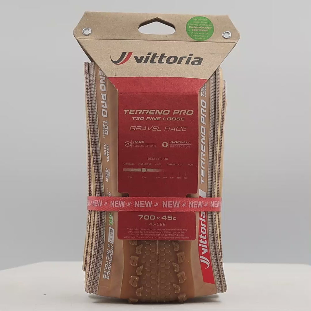Vittoria Terreno Pro T30 Natural Brown Tires for Loose Gravel Race (700 x 35, TLR)