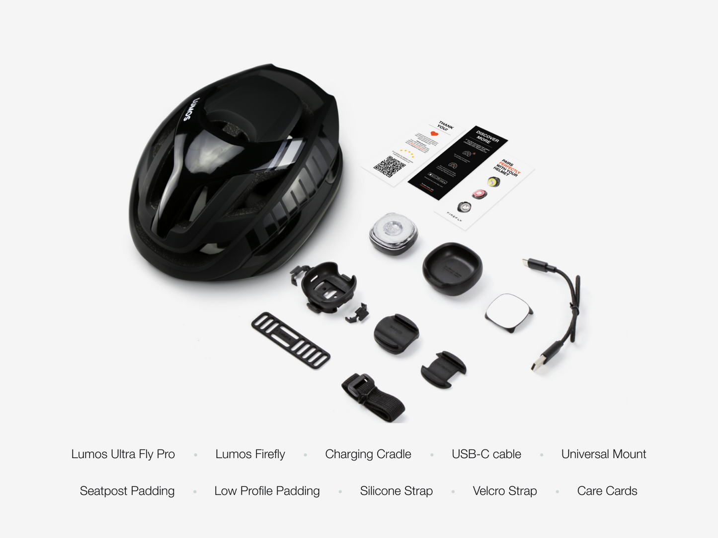 Lumos Ultra Fly Pro helmet + Firefly light Bundle (MIPS)