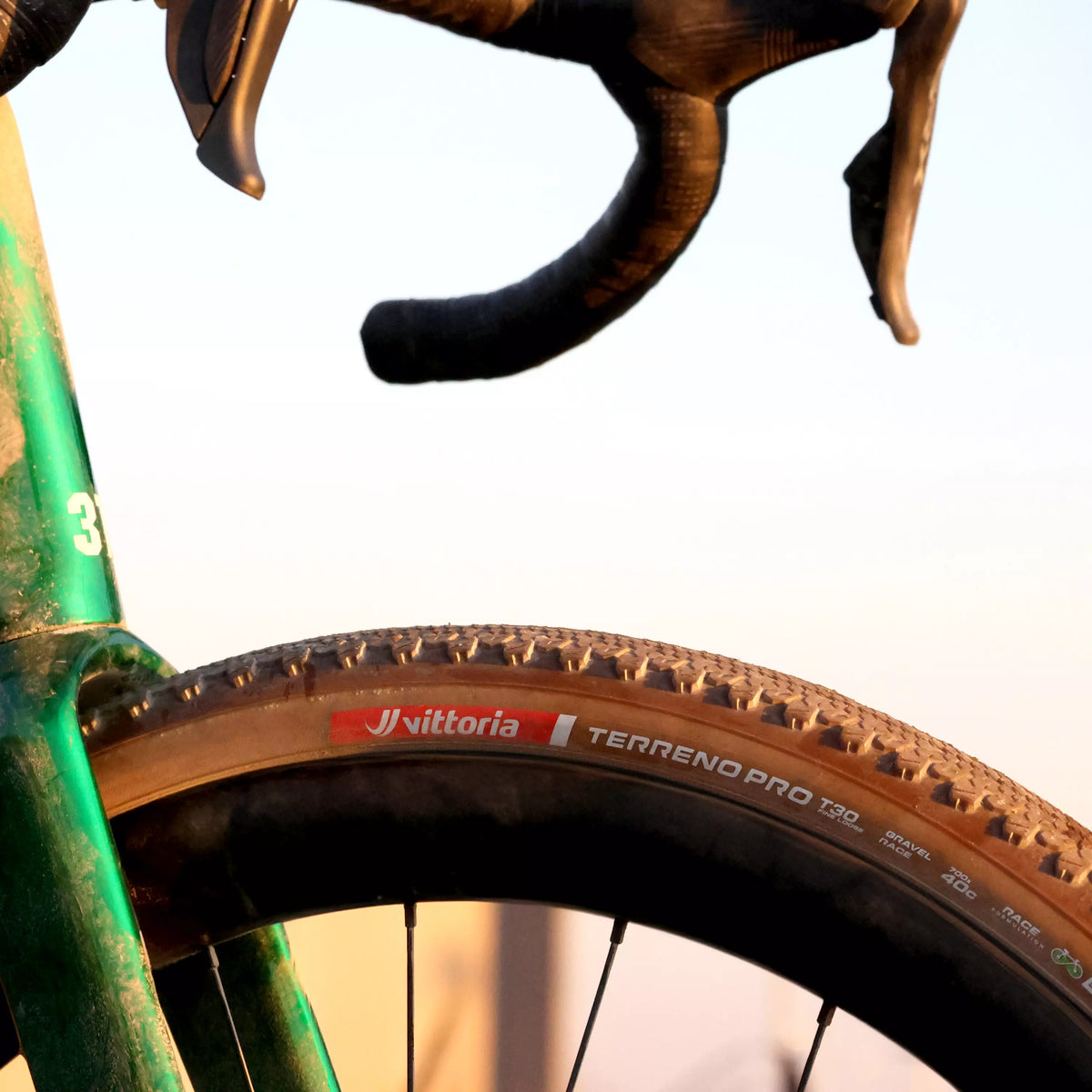 Vittoria Terreno Pro T30 Natural Brown Tires for Loose Gravel Race (700 x 35, TLR)