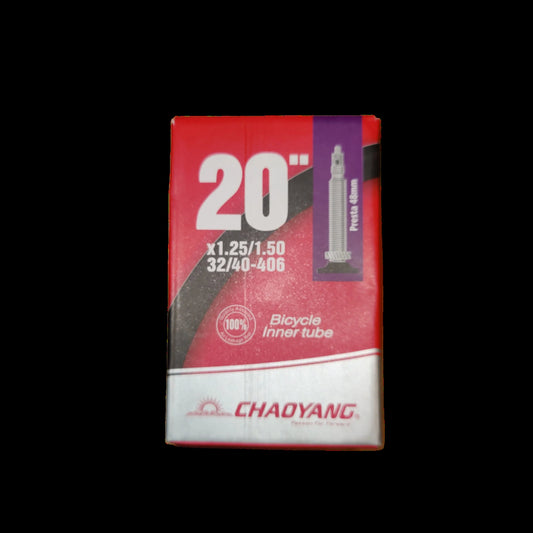 Chaoyang 20 x 1.25 to 1.5in Standard Inner Tube (Presta Valve)