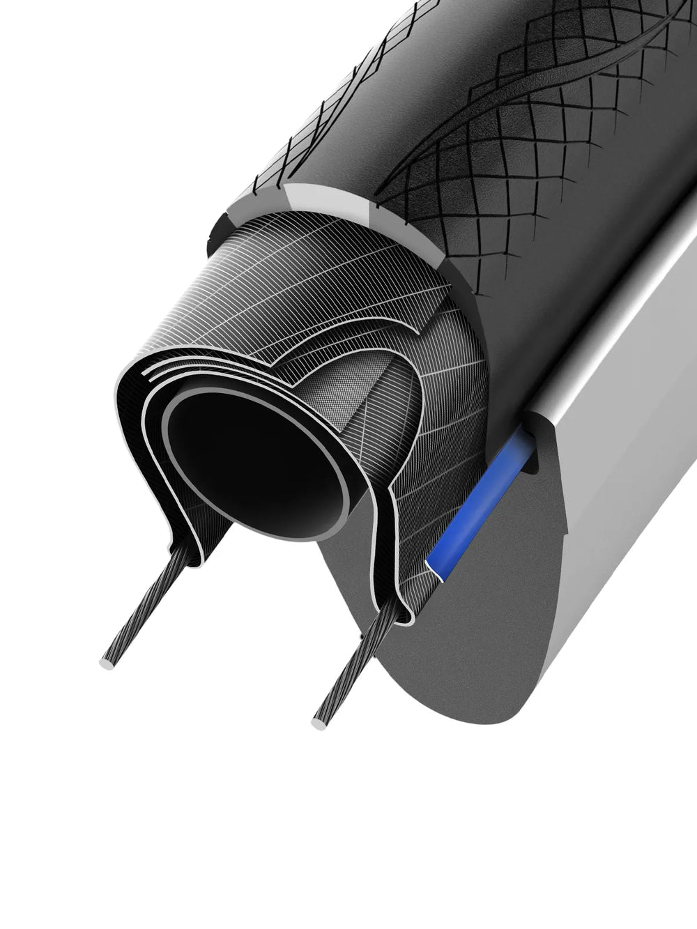 Vittoria Rubino Pro IV Road Tires (700 x 25, Blue Sidewalls, Tube Type)