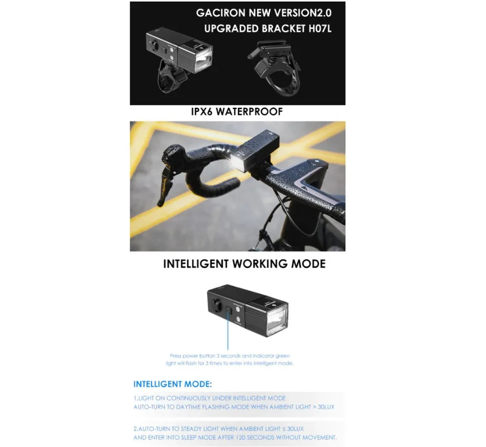 Gaciron V6C-400 Front Light (400 Lumen)