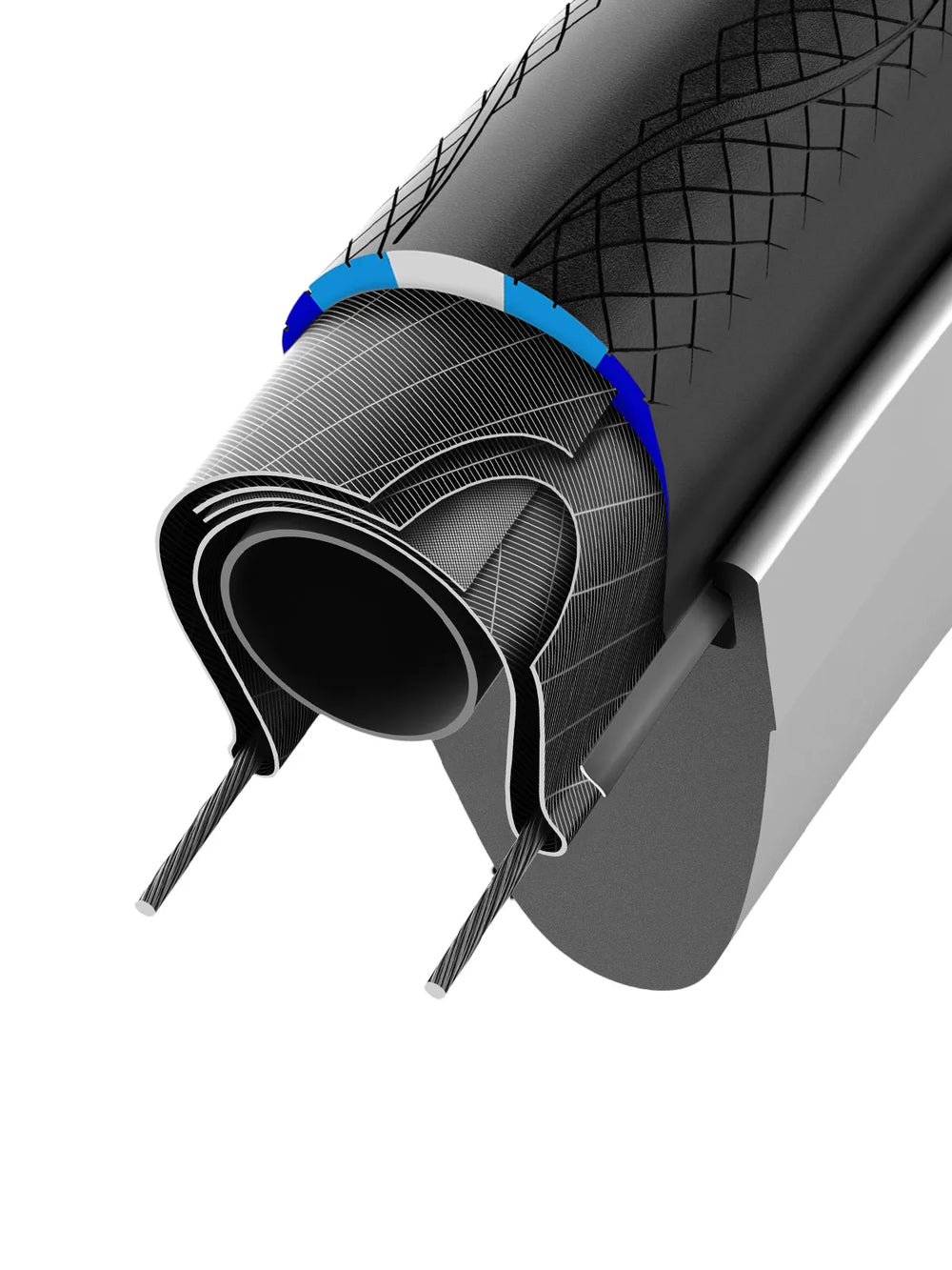 Vittoria Rubino Pro IV Road Tires (700 x 25, Blue Sidewalls, Tube Type)
