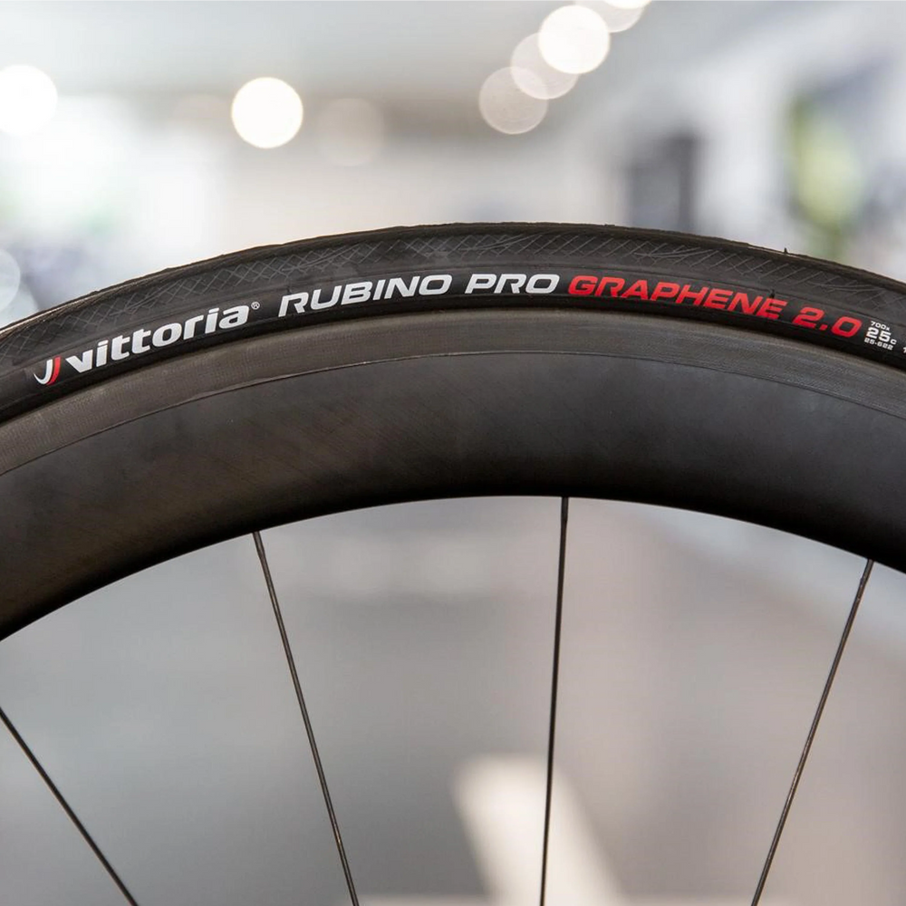 Vittoria Rubino Pro IV Road Tires (700 x 25, Blue Sidewalls, Tube Type)