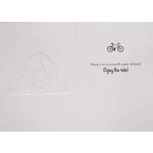 Bike & Mountains Birthday Card