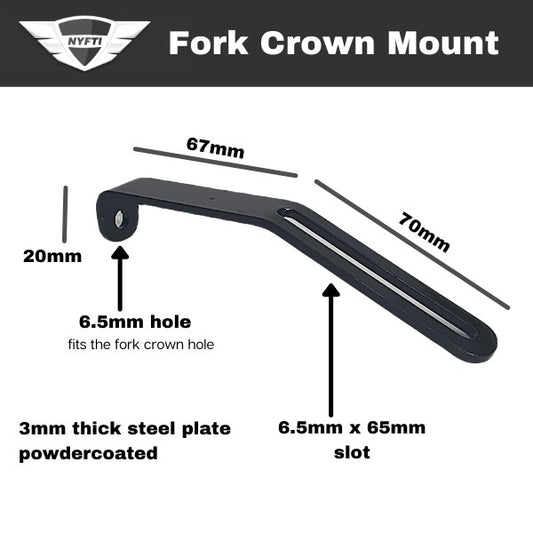 Nyfti Bicycles Fork Crown Mount for Front Rack support
