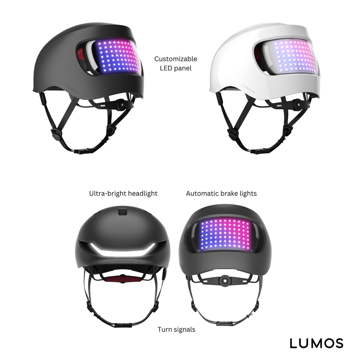 Lumos Matrix Helmet (w/ rear LED panel)