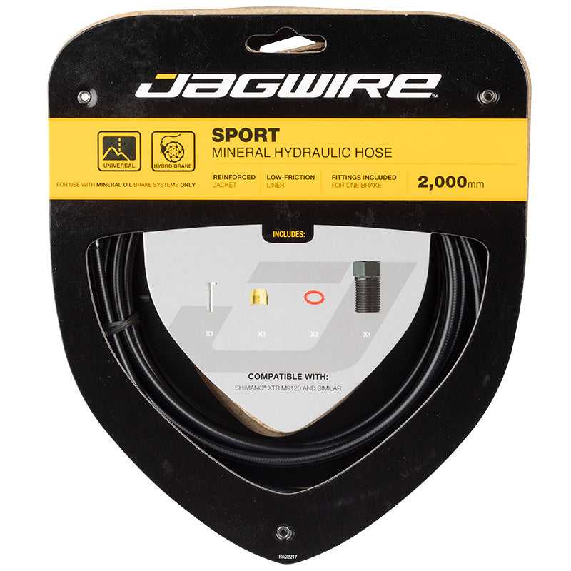 Jagwire Hydraulic Hose with Fittings (2m)- Mineral Oil (Shimano)