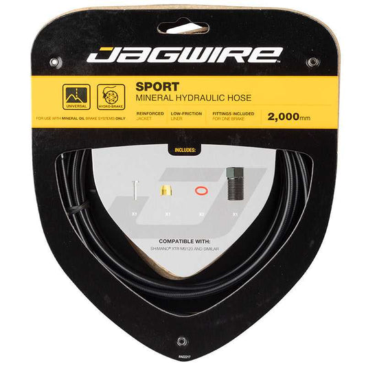 Jagwire Hydraulic Hose with Fittings (2m)- Mineral Oil (Shimano)
